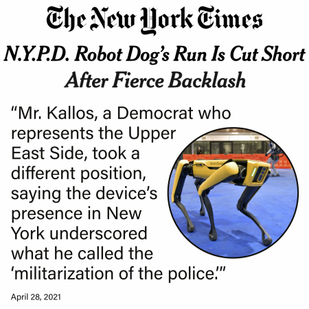 N.Y. Times DigiDog Headline